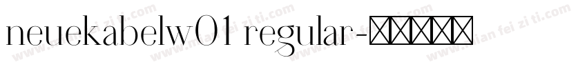 neuekabelw01 regular字体转换